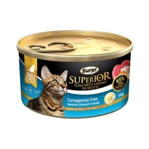 SUPERIOR ADULT TUNA & SHRIMP IN BROTH CAT WET FOOD 70g