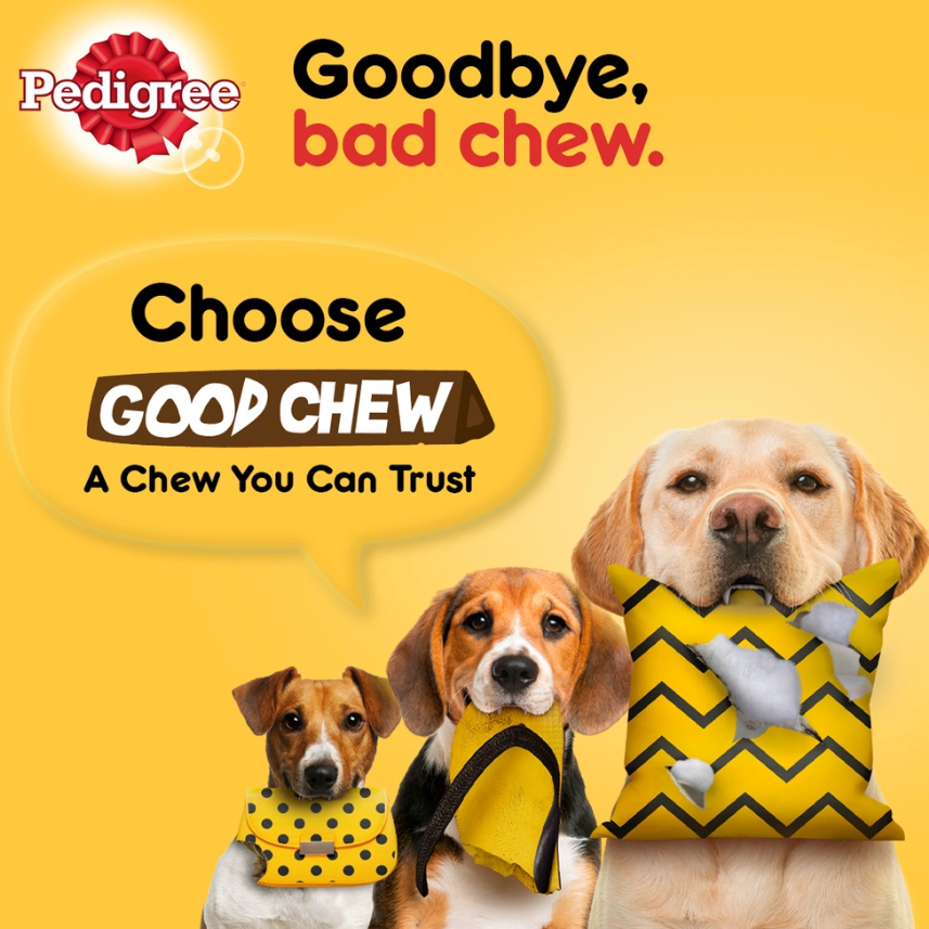 Pedigree Dog Treats - Good Chew in Beef flavour (Medium Dogs) 83g - Shopee