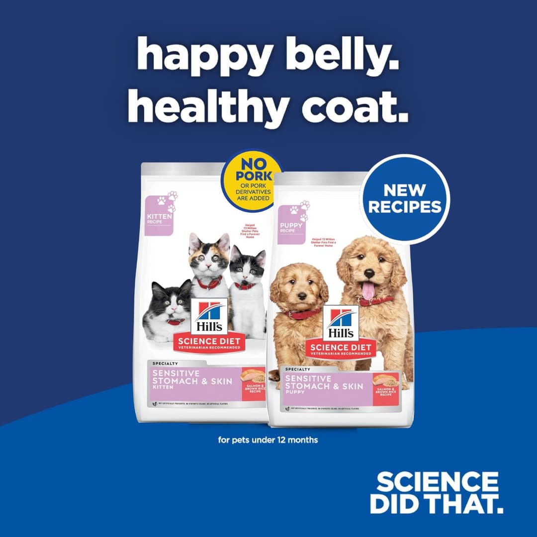 Hill's Science Diet x Sensitive Stomach & Skin for Puppy and Kitten
